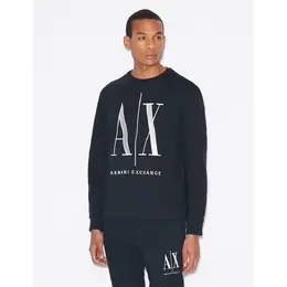 Armani Exchange: Синяя толстовка 