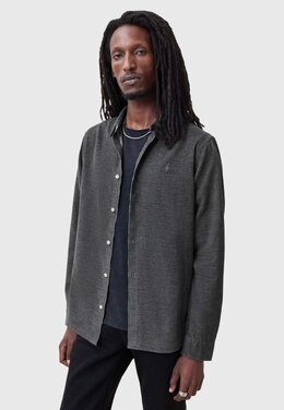 Allsaints: Тёмная рубашка 