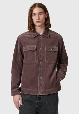 Allsaints: Коричневая рубашка 