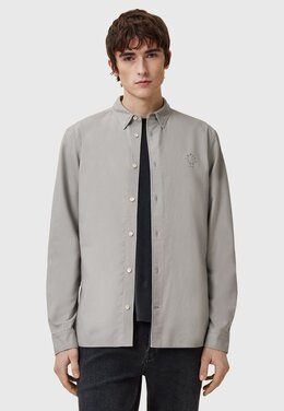 Allsaints: Серая рубашка 