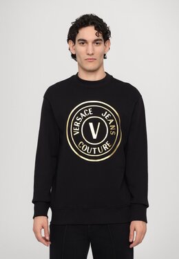 Versace Jeans Couture: Чёрная толстовка 