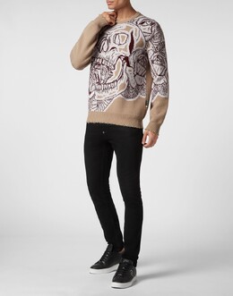 Philipp Plein: Свитер  Skull из овчины