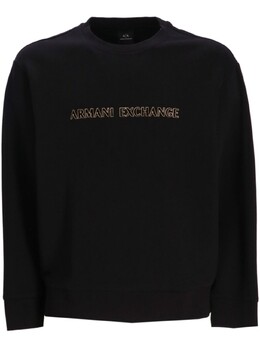 Armani Exchange: Чёрная толстовка 