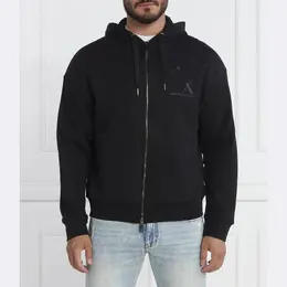 Armani Exchange: Чёрная толстовка 