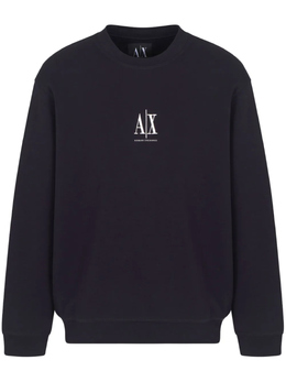 Armani Exchange: Синяя толстовка 