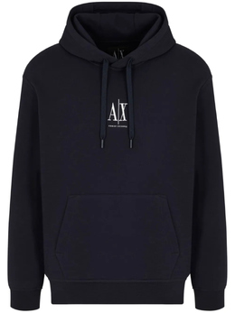 Armani Exchange: Синяя толстовка 