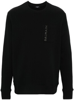 Balmain: Чёрная толстовка 