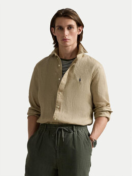 Polo Ralph Lauren: Бежевая рубашка 