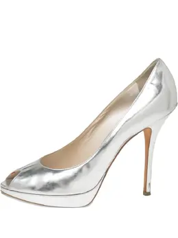 Christian Dior Pre-Owned: Серебристые туфли 