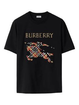 Burberry: Чёрная футболка 
