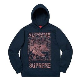 Supreme: Синяя толстовка 