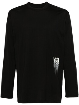 Y-3: Чёрная футболка 