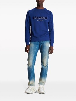 Balmain: Синяя толстовка 