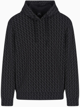 Armani Exchange: Чёрная толстовка 