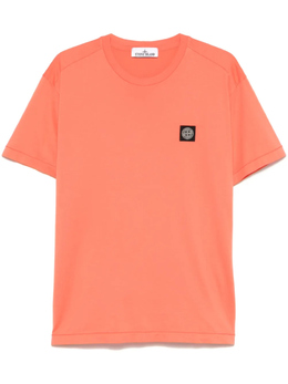 Stone Island: Оранжевая футболка 