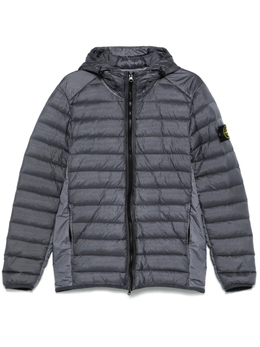 Stone Island: Синий пуховик 