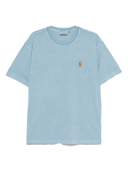 Carhartt WIP: Синяя футболка 