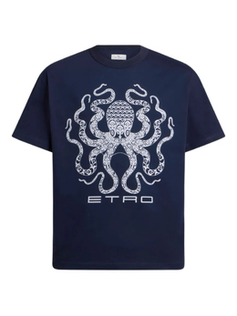 Etro: Синяя футболка 