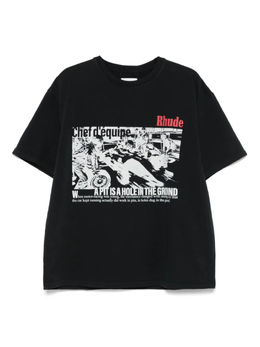 Rhude: Чёрная футболка 