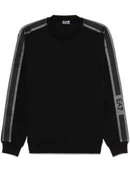 EA7 Emporio Armani: Чёрная толстовка 