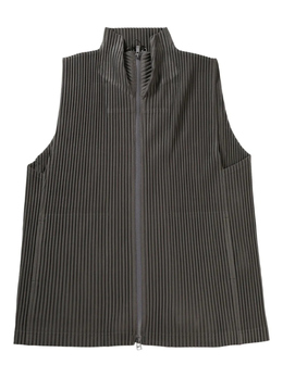 Homme Plissé Issey Miyake: Серый жилет 