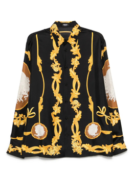 Versace: Шёлковая рубашка 