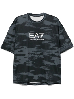 EA7 Emporio Armani: Чёрная футболка 
