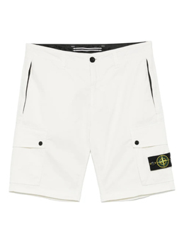 Stone Island: Белые шорты  Compass