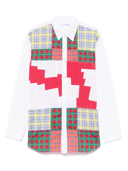 Comme Des Garcons Shirt: Рубашка в стиле пэчворк 