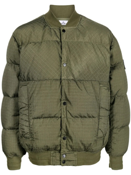 Stone Island: Зелёный пуховик  Compass