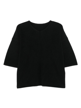 Homme Plissé Issey Miyake: Чёрная футболка 