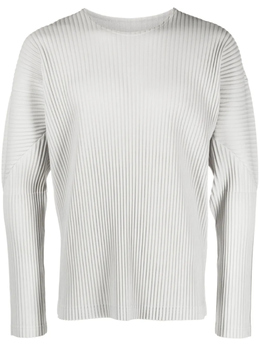 Homme Plissé Issey Miyake: Серый свитшот 