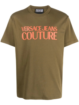 Versace Jeans Couture: Зелёная футболка 