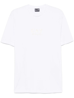 EA7 Emporio Armani: Белая футболка 