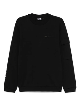 EA7 Emporio Armani: Чёрная толстовка 