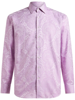 Etro: Фиолетовая рубашка 