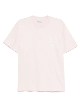 Carhartt WIP: Розовая футболка 