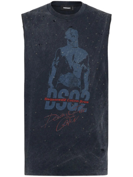 Dsquared2: Чёрная футболка  Caten