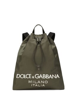 Dolce & Gabbana: Зелёный рюкзак 