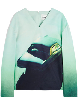 Jil Sander: Футболка с принтом 