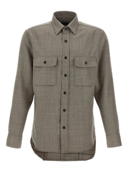Brioni: Меланжевая рубашка 