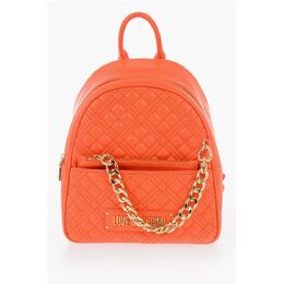 Moschino: Оранжевый рюкзак 