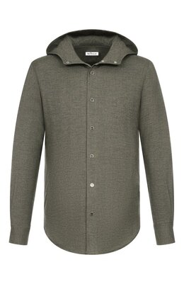 Kiton: Рубашка цвета хаки 