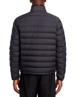 Moncler: Серый пуховик 