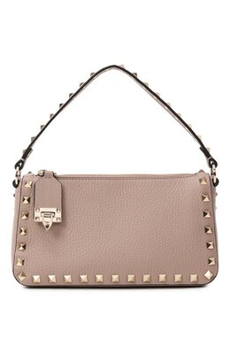 Valentino: Бежевая сумка  Rockstud Small