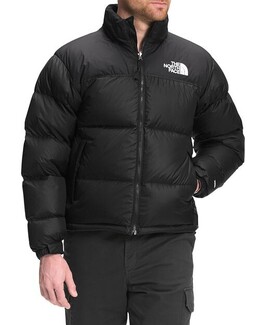 The North Face: Чёрный пуховик  Nuptse
