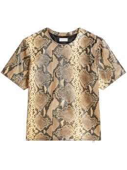 Dries Van Noten: Кожаная футболка 
