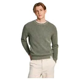 Pepe Jeans: Зелёный свитер 
