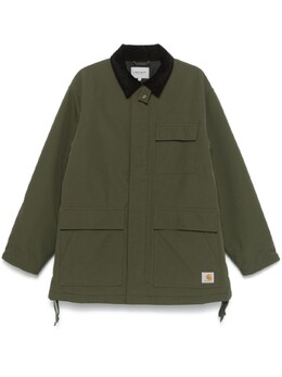 Carhartt WIP: Зелёное пальто 