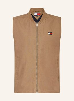 Tommy Jeans: Коричневый жилет 